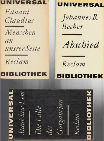 Claudius, Eduard, Johannes R. Becher und Stanislaw Lem