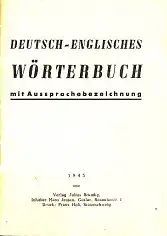 deutsch-englisches Wörterbuch mit Aussprachebezeichnung