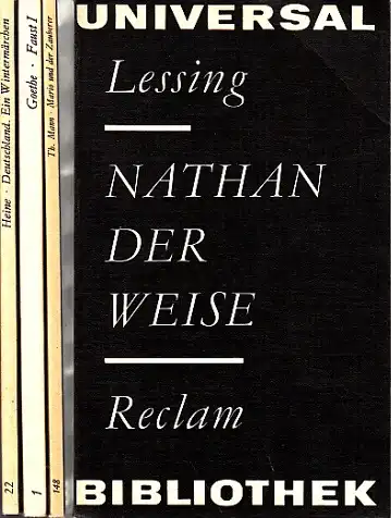 Lessing, Gotthold Ephraim, Thomas Mann Johann Wolfgang Goethe u. a