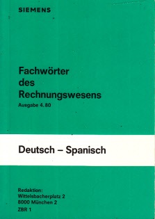 Siemens Fachwörter Des Rechnungswesens Ausgabe 480 Spanisch Nr