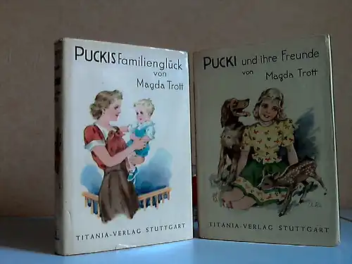 Puckis Familienglück, Eine Erzählung für junge Mädchen - Pucki und ihre Freunde, Eine Erzählung für Kinder 2 Bücher mir Bildern von Fritz Hartenstein und Ingrid Hansen