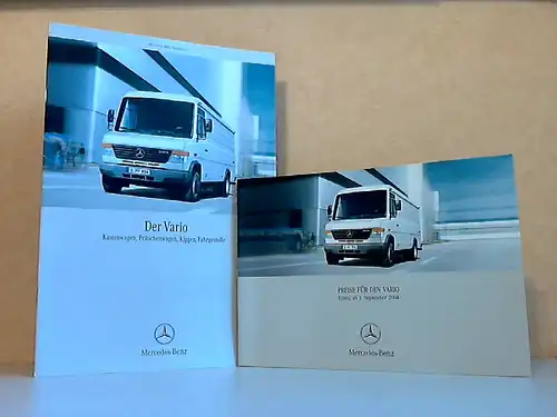 Mercedes-Benz: Der Vario, Kastenwagen, Pritschenwagen, Kipper, Fahrgestelle + Preise für den Vario, Gültig ab 1. September 2004 2 Kataloge
