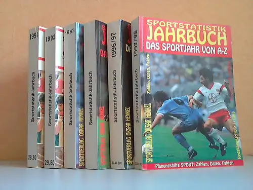 Sportstatistik Jahrbuch - Das Sportjahr 1991, 1992, 1994, 1995, 1996/97, 1997/98 von A bis Z 6 Bücher