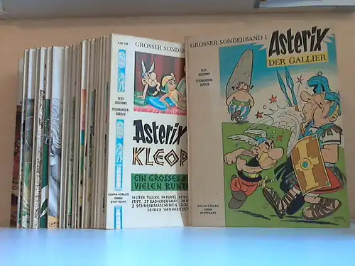 Asterix der Gallier grosser Sonderband 1, 2 + grosser Asterix-Band 3, 4, 5, 6, 7, 8, 9, 10, 11, 12, 13, 15, 16, 17, 18, 19, 20, 21, 22, 23, 24 23 Heftchen mit Zeichnungen von Uderzo