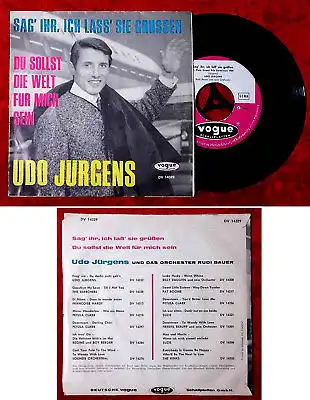 Single Udo Jürgens: Sag Ihr Ich laß Sie grüßen (Vogue DV 14329) D 1965