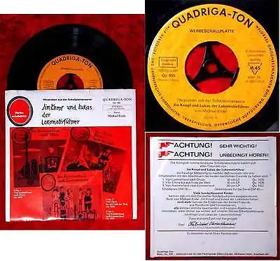 Single Jim Knopf & Lukas der Lokomotivführer (Werbeplatte) Quadriga-Ton 555