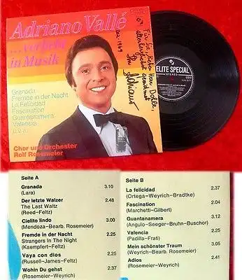 LP Adriano Vall?: Verliebt in Musik 1969 Signiert