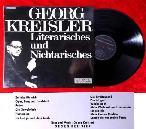 LP Georg Kreisler: Literarisches und Nichtarisches (Preiser 1C 062-92 500) D 70