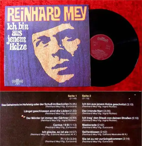 LP Reinhard Mey: Ich bin aus jenem Holze geschnitzt