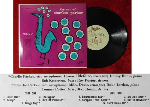 25cm LP Charlie Parker: The Art of... Vol. 2   (Jazztone J-1017) US 1955