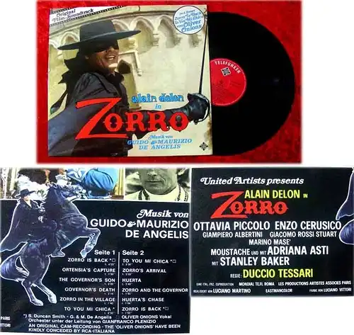 LP Zorro Soundtrack Alain Delon Guido and Maurizio de A