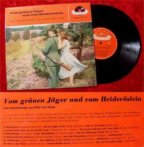 25cm LP Vom grünen Jäger und vom Heideröslein (Polydor 45 188 LPH) D 1958