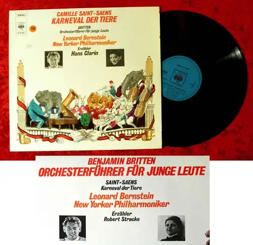 LP Hans Clarin: Karneval der Tiere (w/ Leonard Bernstein) CBS S 72 567) D