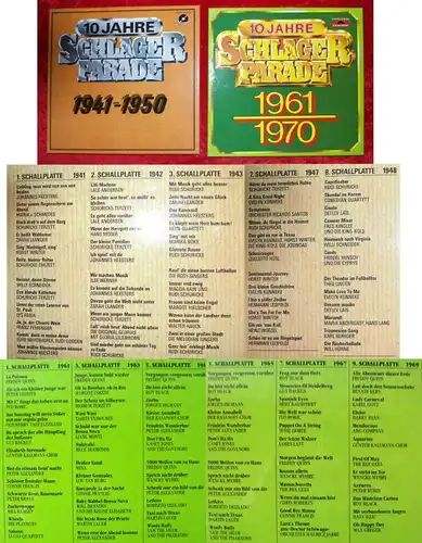 20 Langspielplatten Schlagerparade 1941 - 1970 (zwei Boxen) Polydor