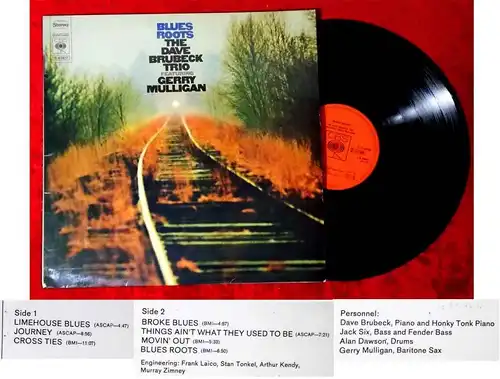 LP Dave Brubeck Trio: Blues Roots feat Gerry Mulligan (CBS S 63 517) NL 1969