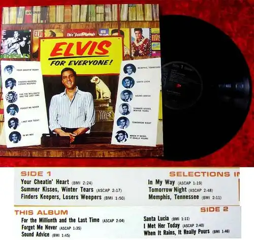 LP Elvis Presley Elvis For Everyone Re Issue