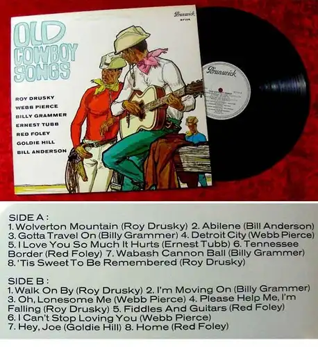 LP Old Cowboy Songs Roy Drusky Webb Pierce Ernest Tubb