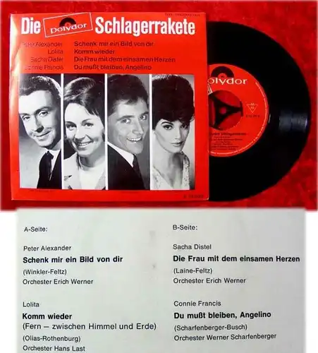 EP Die Polydor Schlagerrakete 1965 Peter Alexander Loli