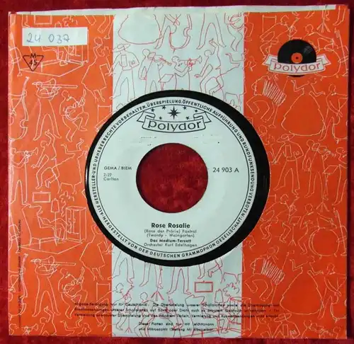 Single Medium Terzett: Rose Rosalie (Polydor 24 903) D Promo