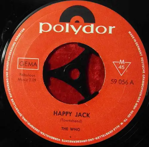 Single Who: Happy Jack (Polydor 59 056) D 1967