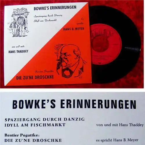 EP Bowke´sErinnerungen Hans Thaddey Das alte Danzig