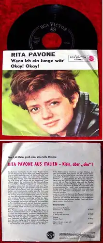 Single Rita Pavone: Wenn ich ein Junge wär (RCA Victor 47-9485) D