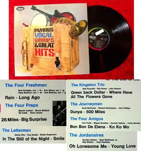 LP Famous Vocal Groups & Great Hits (Capitol 83 525) Kingston Trio Jordanaires