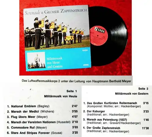 LP Serenade und Großer Zapfenstreich  (Saba SB 15 076 ST) D