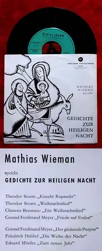 Single Mathias Wieman spricht Gedichte zur Heiligen Nacht (Bertelsmann 56 128) D