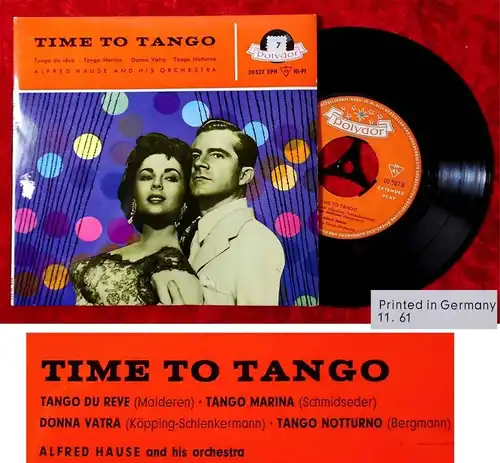 EP Alfred Hause: Time to Tango (Polydor 20 527 EPH) D 1961