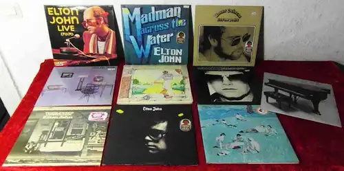 12  Langspielplatten ELTON JOHN - Vinylsammlung -