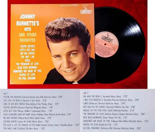 LP Johnny Burnette´s Hits & Other Favorites (LIberty LST 7206) US 1991