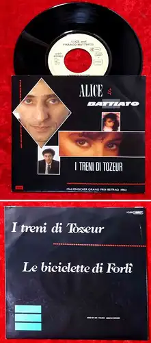 Single Alice & Battiato: I Treni Di Tozeur (EMI 1C 006-1186627) Grand Prix 1984