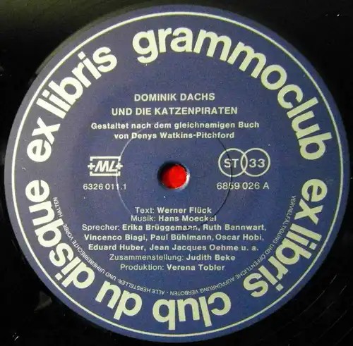 LP Dominik Dachs und die Katzenpiraten (Ex Libris PH 6859 026) CH
