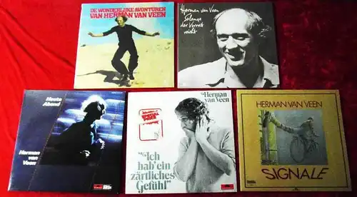 6 Langspielplatten HERMAN VAN VEEN   - Vinylsammlung -