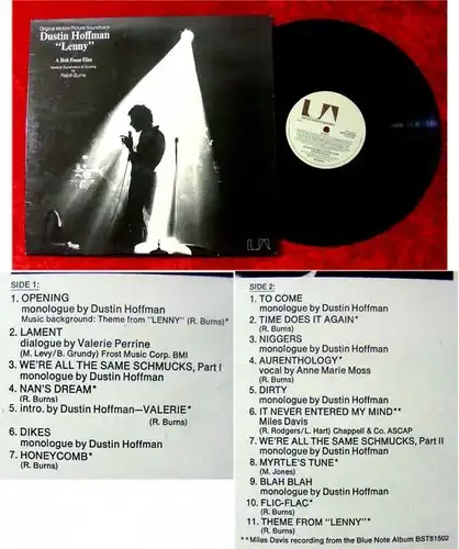 LP Lenny Soundtrack Dustin Hoffman Miles Davis Ralph Bu