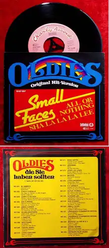Single Small Faces: All Or Nothing / Sha la la la lee (Bellaphon Oldies Serie) D