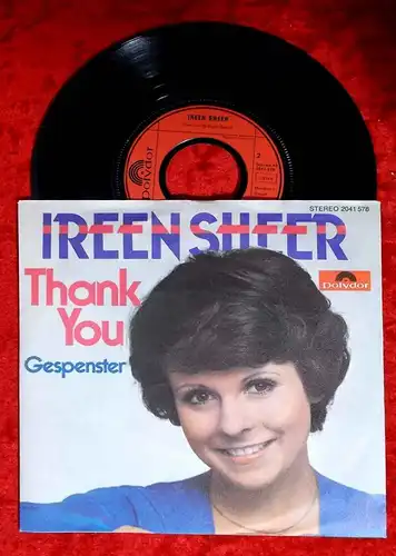 Single Ireen Sheer: Thank you / Gespenster (Polydor 2041 578) D 1974