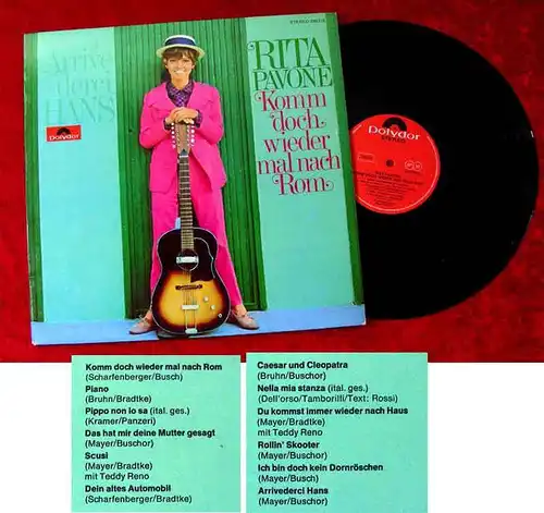 LP Rita Pavone: Komm doch wieder mal nach Rom (Polydor 249 279) D