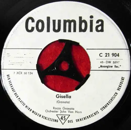 Single Rocco Granata: Gisella (Columbia C 21 904) D 1961 Promo