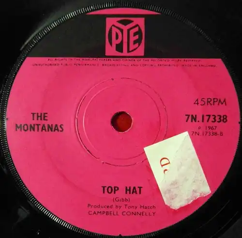Single Montanas: Take My Hand (Pye 7N.17338) UK 1967