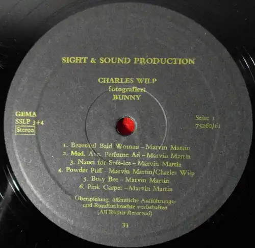 LP Charles Wilp fotografiert Bunny (Sight & Sound) D 1966  Kult!!!