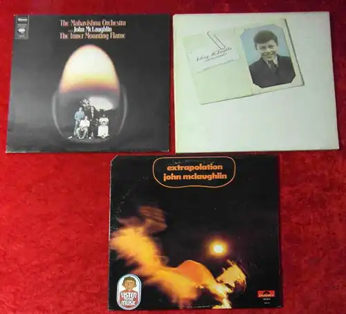 3 Langspielplatten JOHN MCLAUGHLIN - Vinylsammlung -