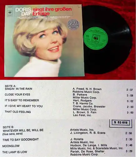 LP Doris Day singt ihre großen Erfolge (CBS S 52 619) D