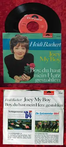 Single Heidi Bachert: Joey My Boy (Polydor 52 447) D 1965 Musterplatte