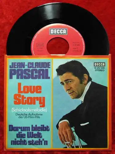 Single Jean Claude Pascal: Love Story Schicksalsmelodie (Decca D 29 109) D