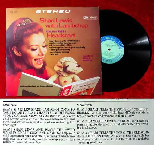 LP Shari Lewis with Lambchop: Give your child a Headstart (RCA Camden) US 1968