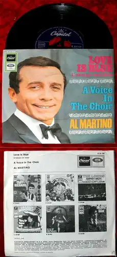 Single Al Martino: Love is Blue / A Voice in the Choir (Capitol K 23 709) D 1967