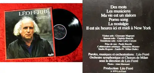 LP Léo Ferré: Il est six heures ici...et midi á New York (Barclay 960.016) F 79