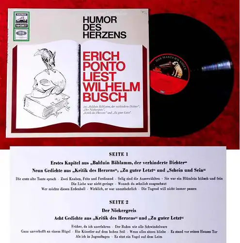 LP Erich Ponto liest Wilhelm Busch - Humor des Herzens /Electrola 1C 061-1288001